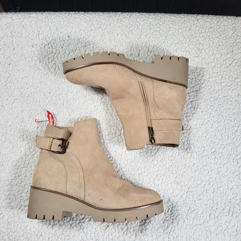 NEW Blondo Darleen Waterproof Suede Leather Booties Boots women's size 10
